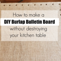 How to make a burlap bulletin board